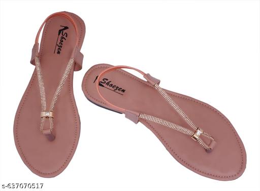 Nagina 2 step lastic sandal  rose gold  - MC-FASHIONS.COM