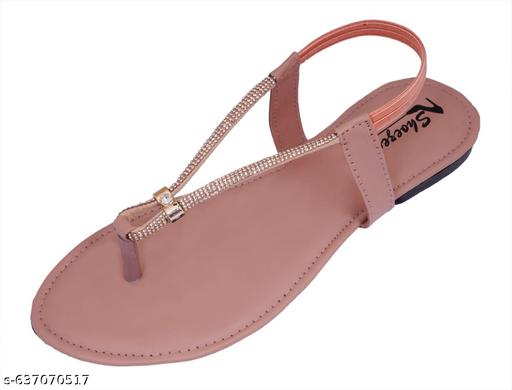 Nagina 2 step lastic sandal  rose gold  - MC-FASHIONS.COM