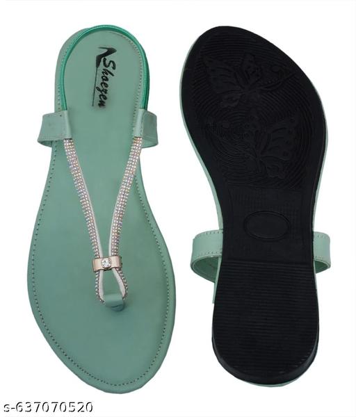 Nagina 2 step lastic sandal green  - MC-FASHIONS.COM