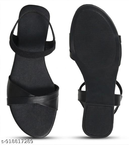 VELMYN Flats For Women Black Slip On Sandals For Women Chain Design Flats Women Footwear Stylish Fancy Daily Use Office Wear Party Wear Casual Ladies Flat Sandals Slippers Chappal Latest Fashion Trendy Comfortable Lightweight Designer. - MC-FASHIONS.COM