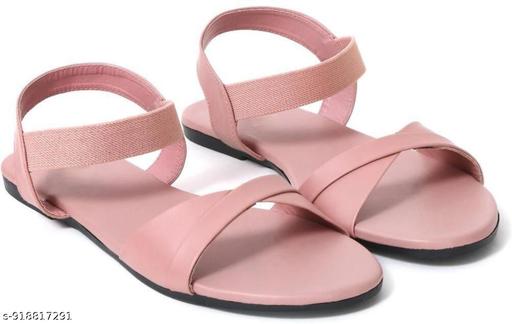 VELMYN Flats For Women Pink Slip On Sandals For Women Chain Design Flats Women Footwear Stylish Fancy Daily Use Office Wear Party Wear Casual Ladies Flat Sandals Slippers Chappal Latest Fashion Trendy Comfortable Lightweight Designer - MC-FASHIONS.COM