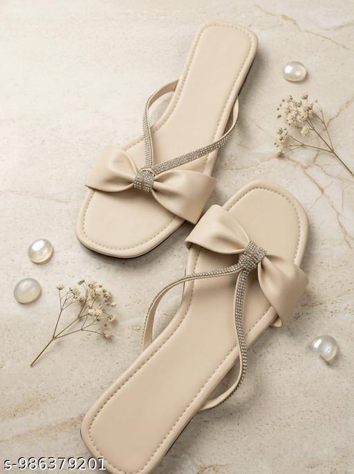 Cream chain slipper - MC-FASHIONS.COM