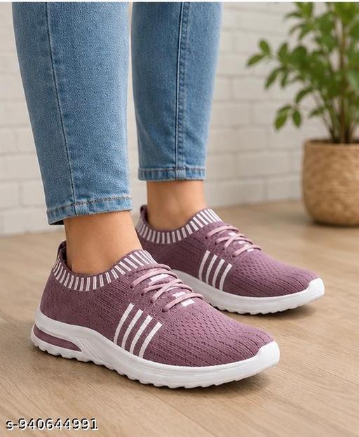 Women’s Air Cushion Lace-Up Walking Shoes | Lightweight Breathable Knitted Sports Sneakers for Daily Wear, Running & Travel - MC-FASHIONS.COM