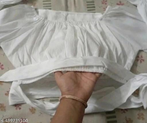 White colour Cotton blade Top women & girls | Round Neck embroidery Top For Women | Woman's Plain top  |  Casual Top | Three quater Sleeves Top | women & Girl party wear Top | - MC-FASHIONS.COM