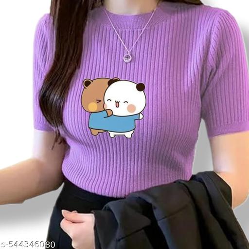 WHITE PANDA CROP TOP |\\Comfy Feminine Women  Girls crop top ,Girls t-shirt || fancy crop top ,stylish crop top LYCRA CROP TOP| Girls crop top ,Girls t-shirt || fancy crop top ,stylish crop top LYCRA CROP TOP - MC-FASHIONS.COM