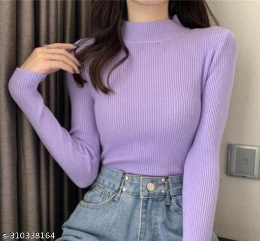 TRENDY HIGH NECK FULL SLEEVE  TOP FOR GIRL & WOMEN - MC-FASHIONS.COM