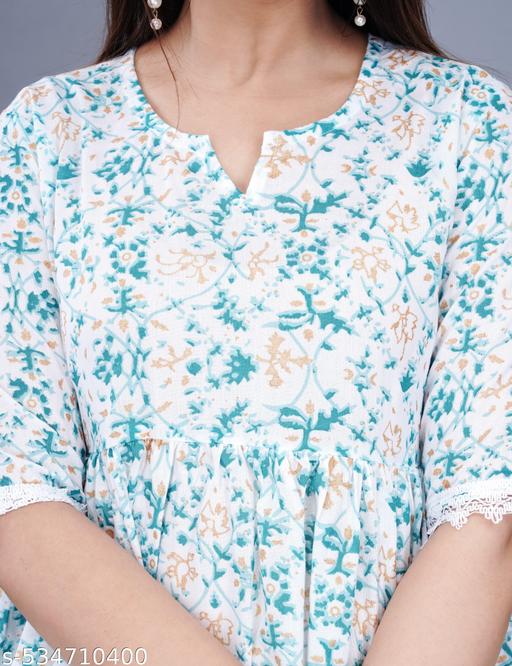dishant garments women printed rayon fabric  tunic ,sort kurti - MC-FASHIONS.COM