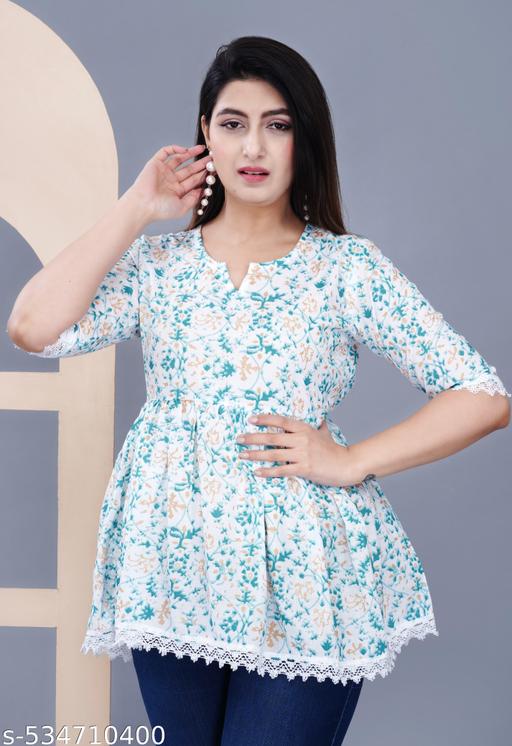 dishant garments women printed rayon fabric  tunic ,sort kurti - MC-FASHIONS.COM