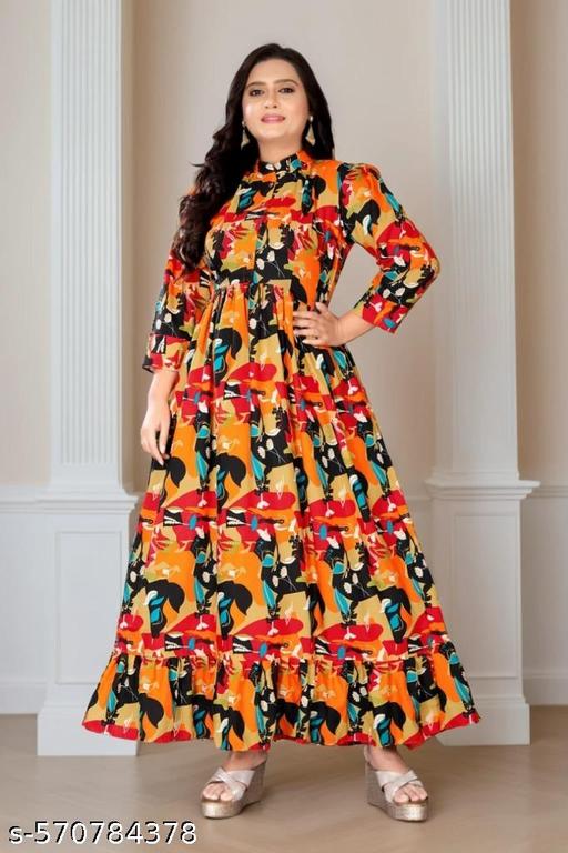 Trendy Cotton Gown For Womans And Girls - MC-FASHIONS.COM