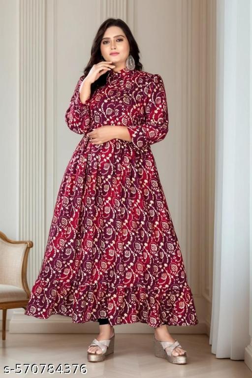 Trendy Cotton Gown For Womans And Girls - MC-FASHIONS.COM