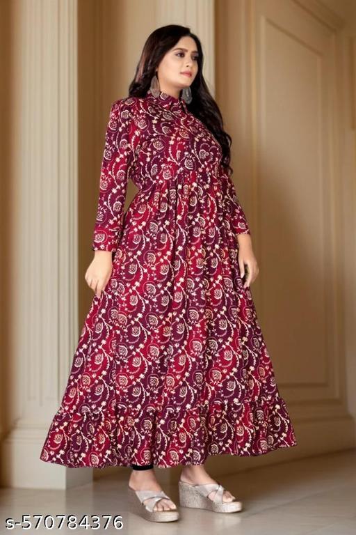 Trendy Cotton Gown For Womans And Girls - MC-FASHIONS.COM