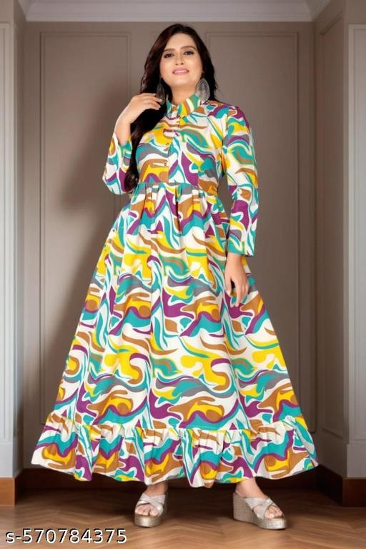 Trendy Cotton Gown For Womans And Girls - MC-FASHIONS.COM