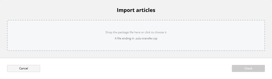 Import, step 1