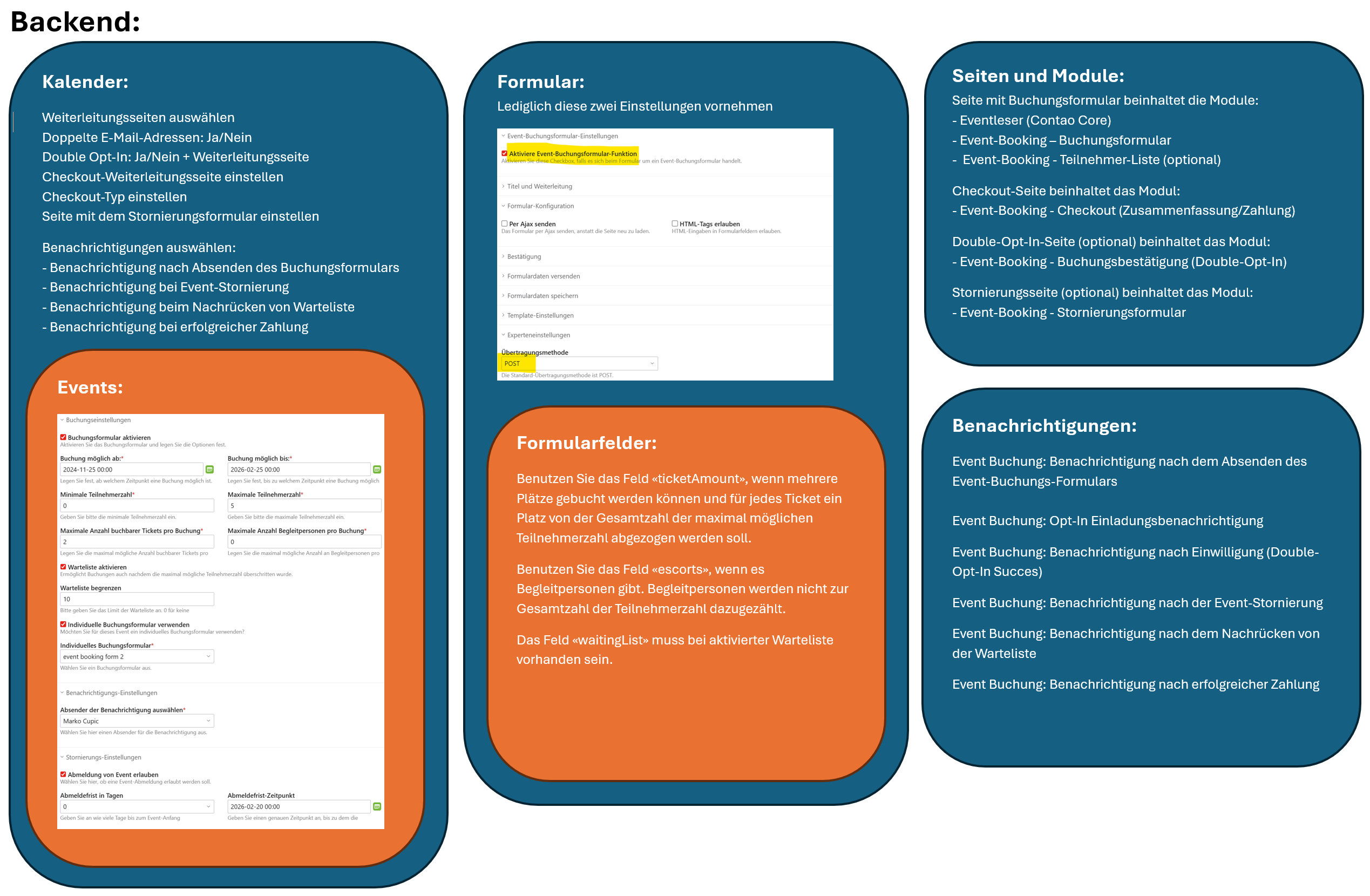 Backend-Einstellungen