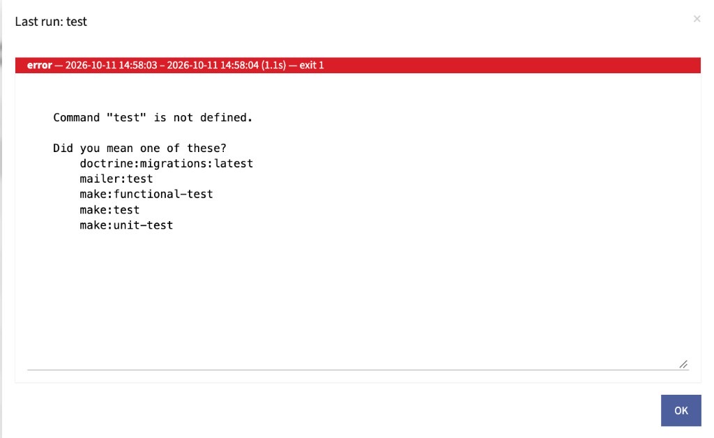 Cron Orchestrator last-run log dialog