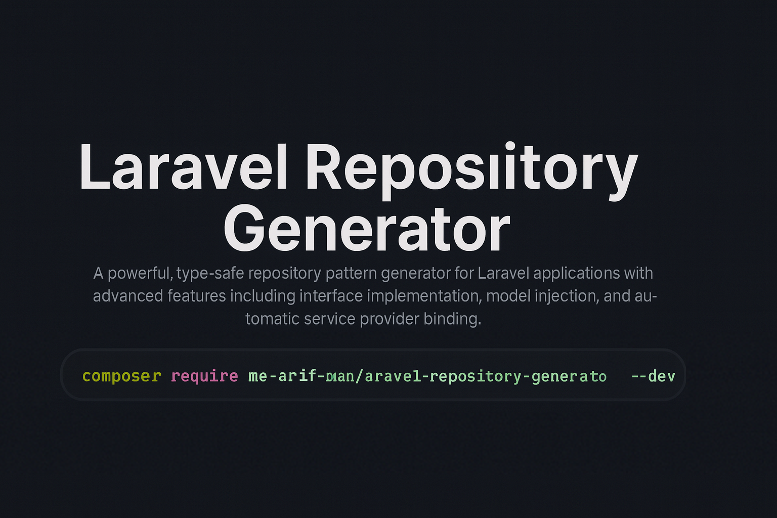 Laravel Repository Generator