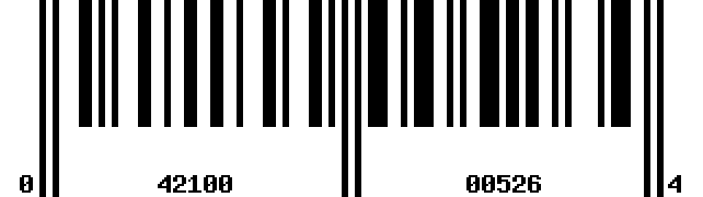 UPC-A retail layout