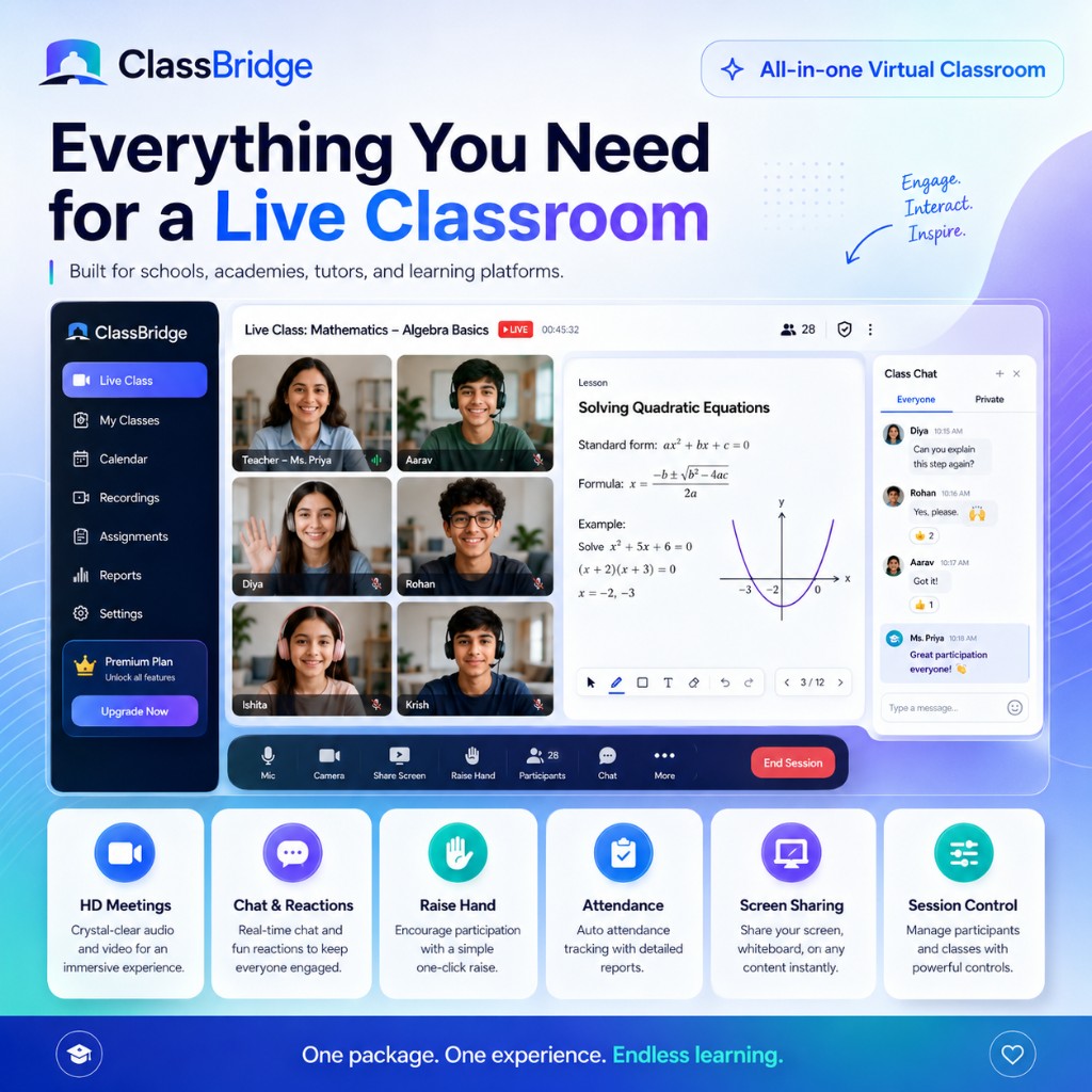 ClassBridge all-in-one virtual classroom