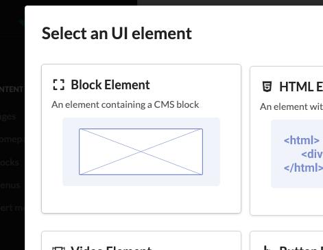 Block element in rich editor