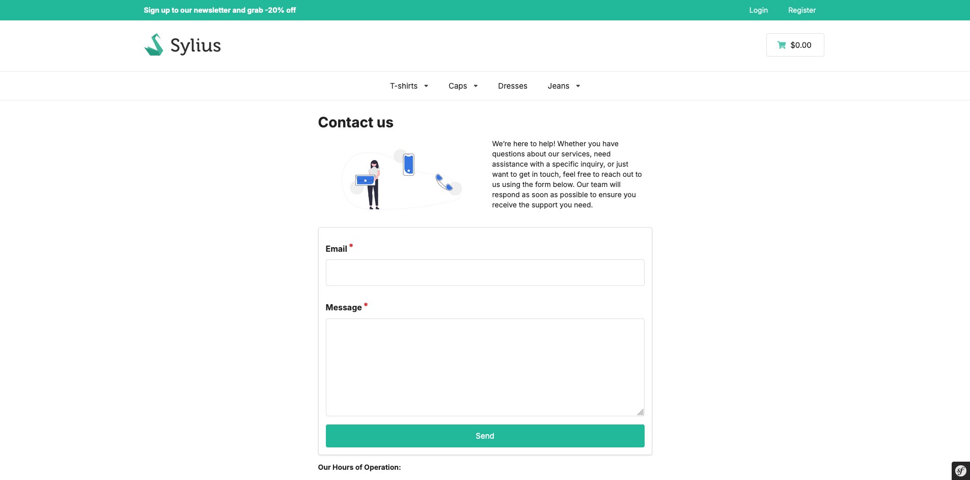 Demo of the Contact Request