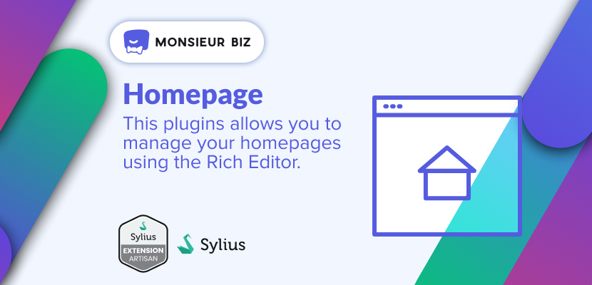 Banner of Sylius Homepages plugin