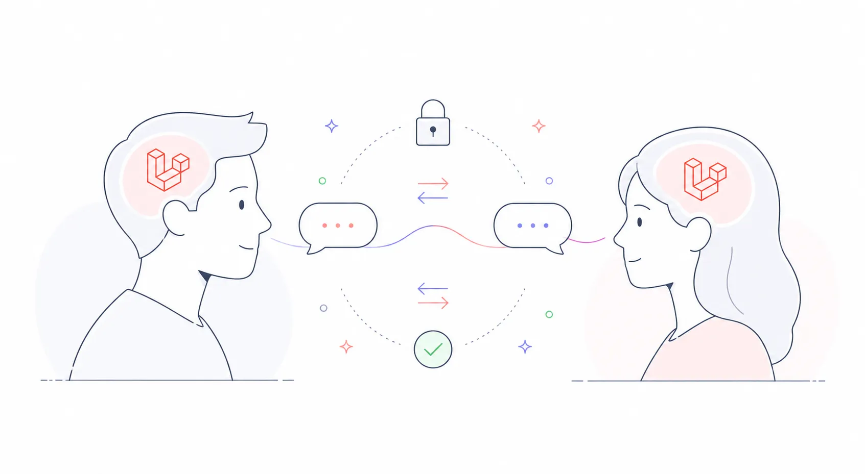 Two Laravel applications communicating conceptually