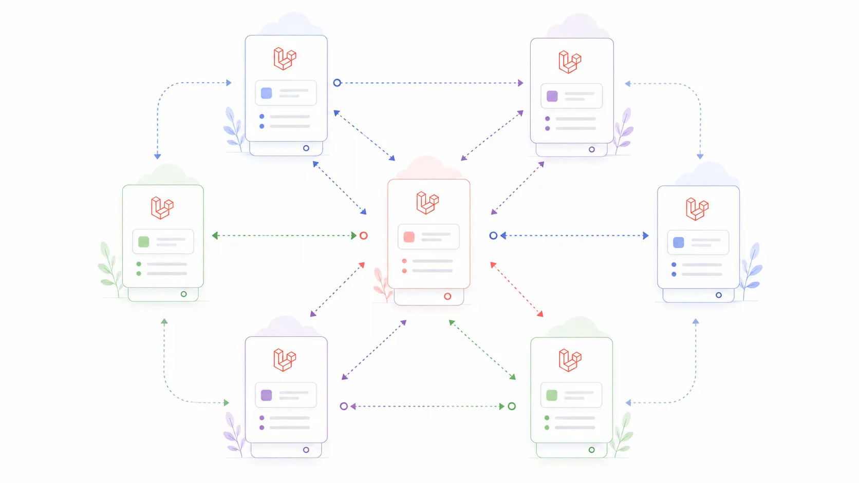 Network of connected Laravel services