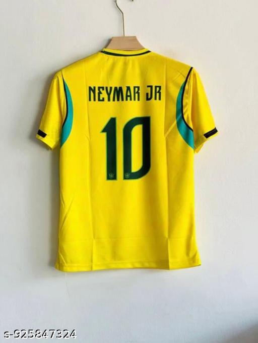 Brazil Neymar Jr 10 Iconic Yellow Home Edition Premium Football Jersey – Samba Legend Match Style - Pathoos 