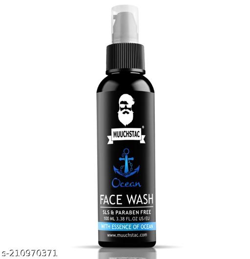 Ocean Face Wash for Men | Fight Acne & Pimples, Brighten Skin, Clears Dirt, Oil Control, Refreshing Feel - Multi-Action Formula | 100 ml