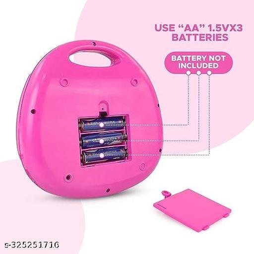 Kids Computer Toy ABC and 123 Learning Kids Laptop Activity Electronics Number & Alphabet Charts for Kids Learning Educational Toy with LED Display and Music Best Gift (Pink, 3+ Years) - Pathoos 