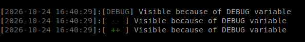 Debug messages