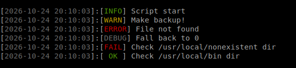Messages formatting