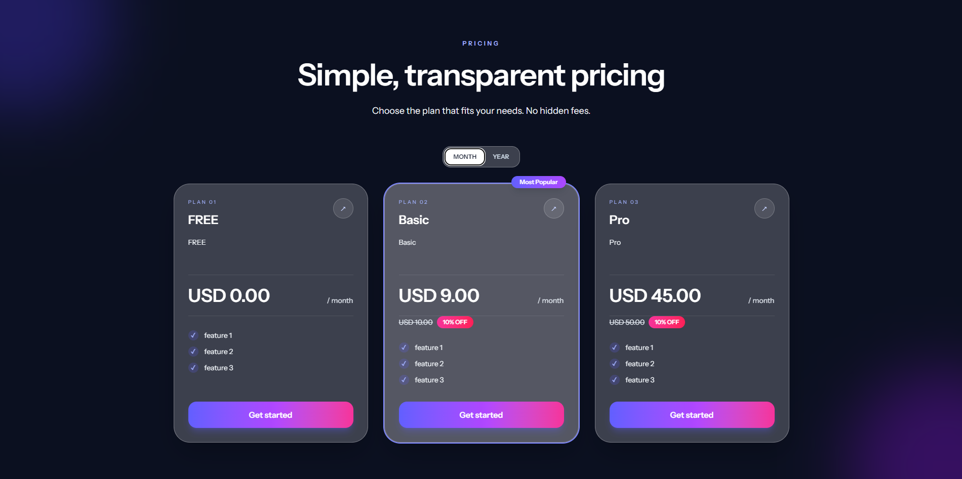 Glassmorphism theme preview