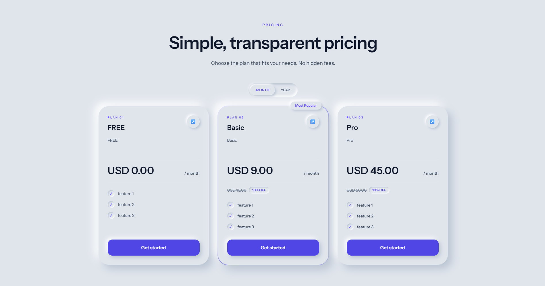 Neumorphism theme preview