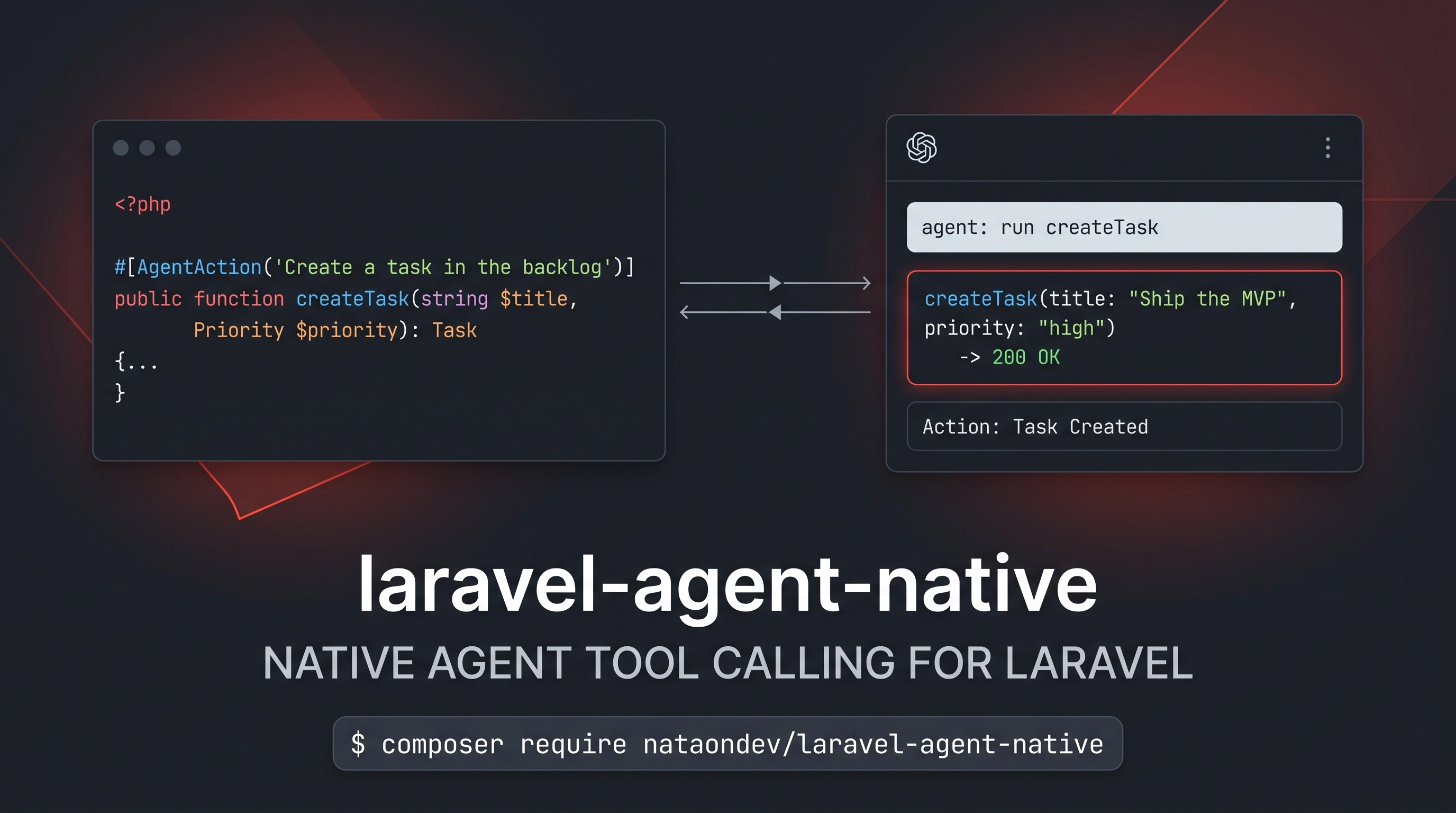 laravel-agent-native — native agent tool calling for Laravel