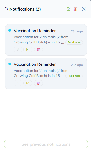 Sidebar notification drawer