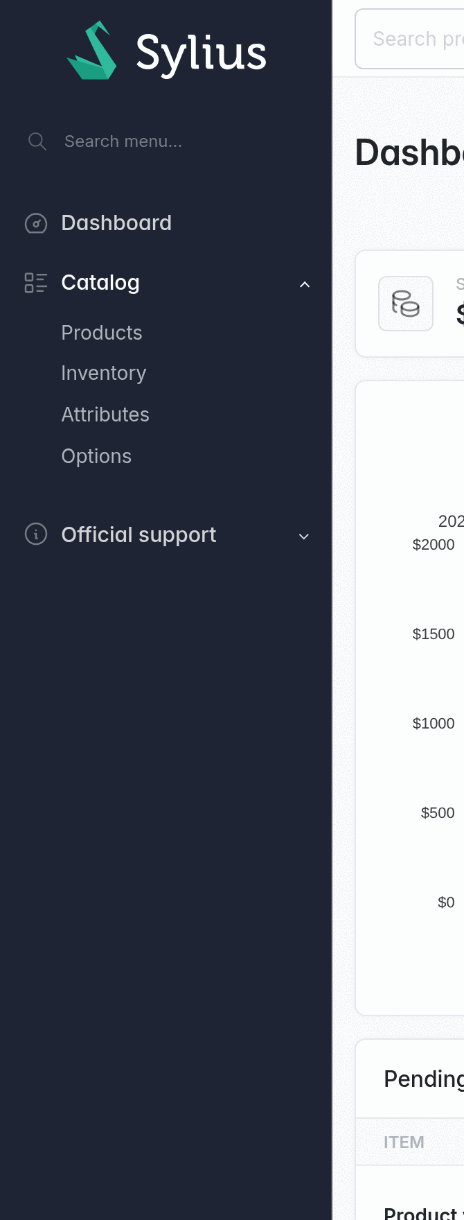 Filtered menu