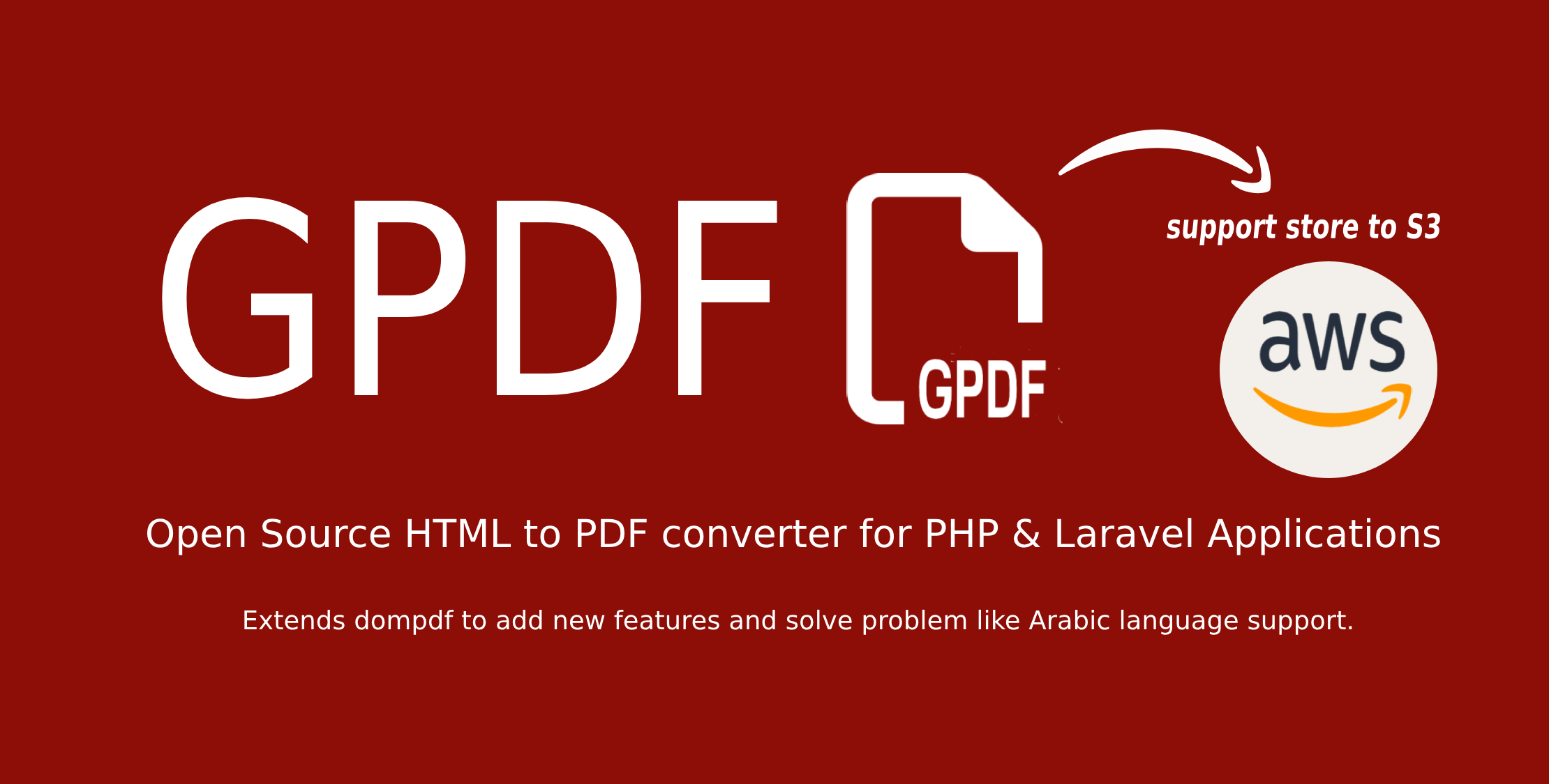 GPDF: Arabic PDF Generator with S3 Storage | PHP/Laravel Package