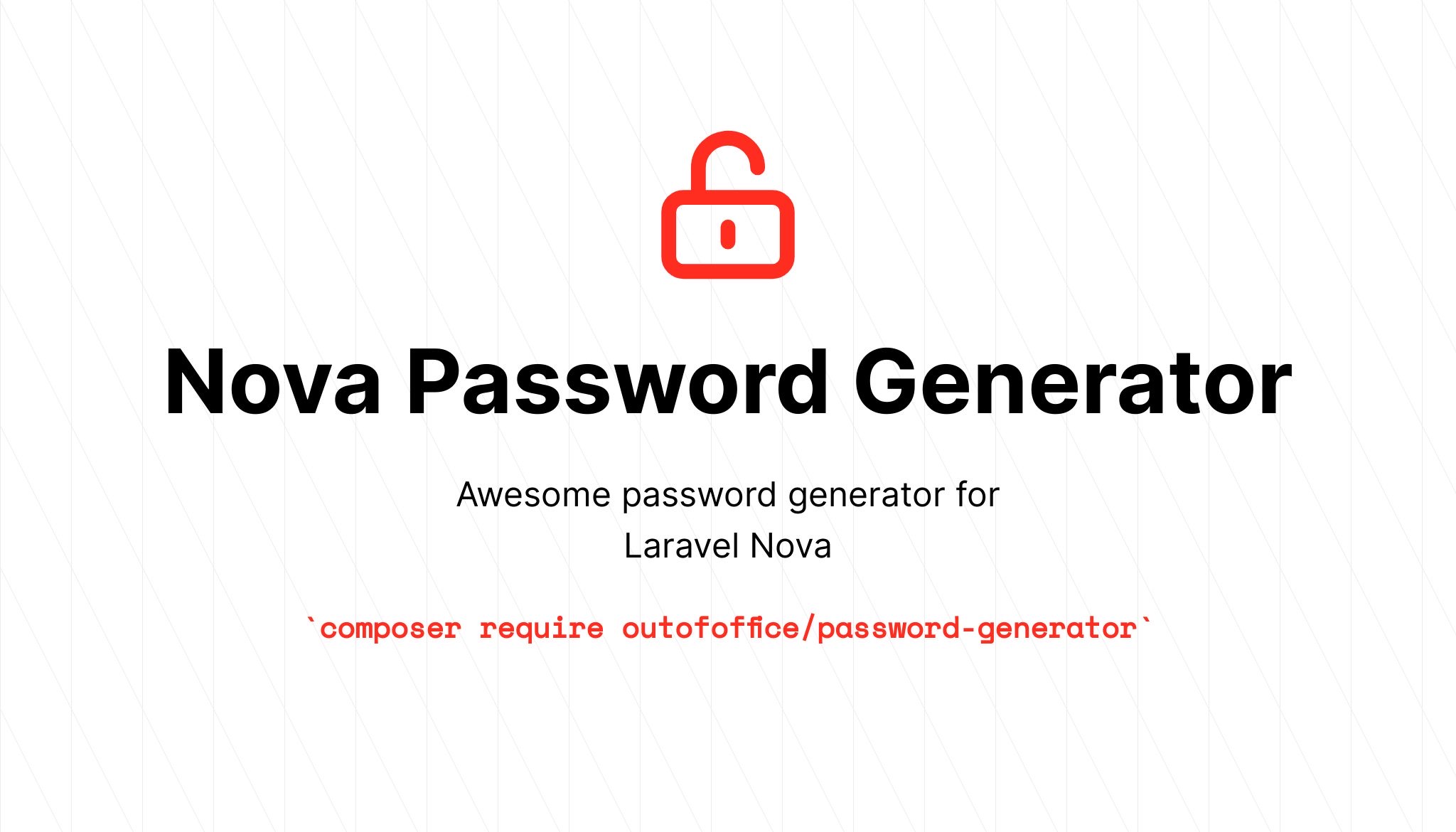 Password Generator Field for Laravel Nova