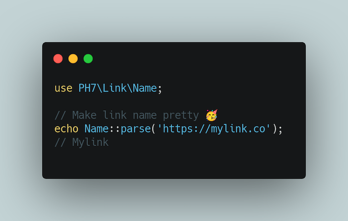 Link Name Convertor Snippet