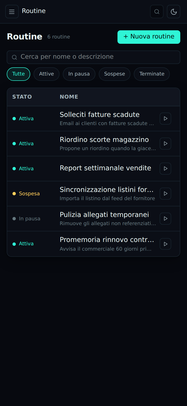 List on a phone