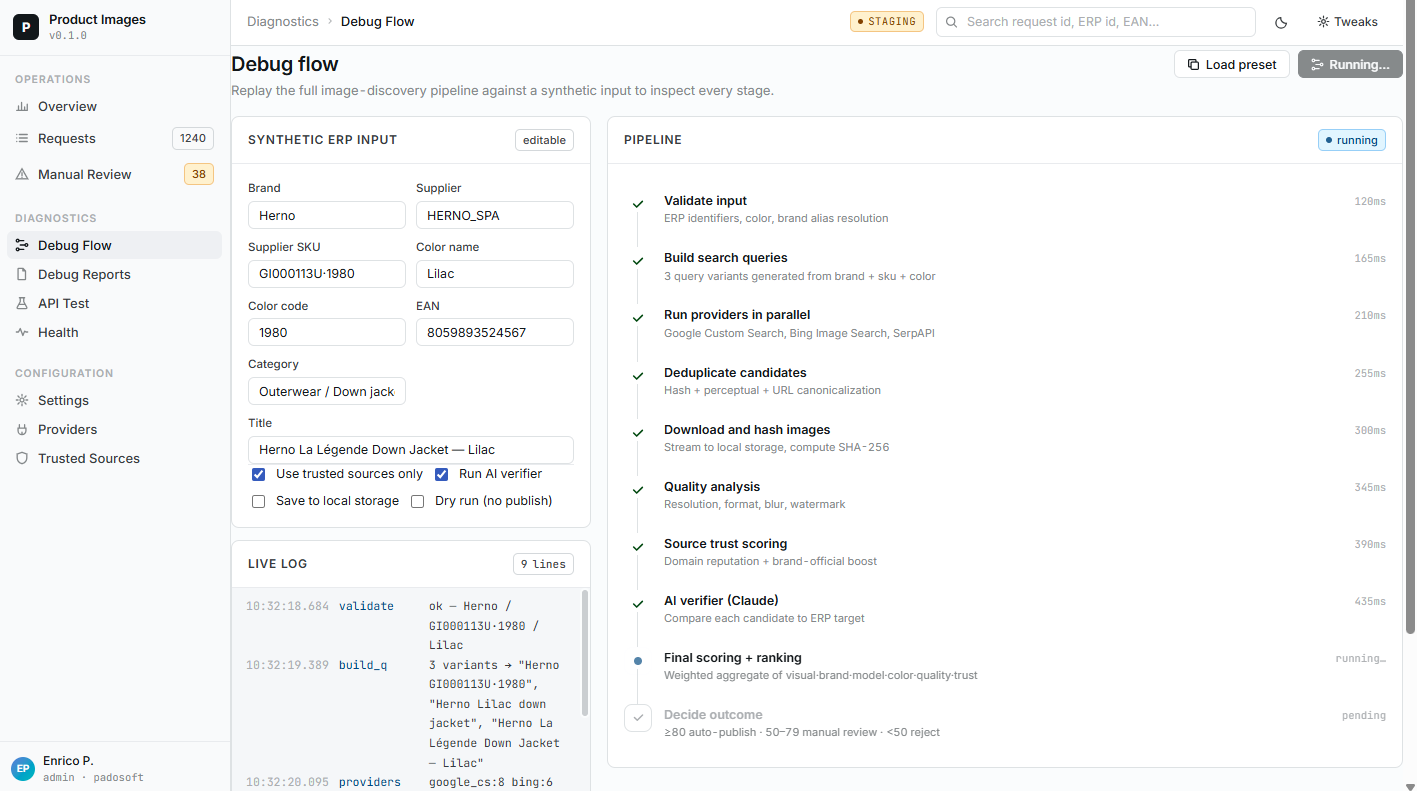 Debug flow setup
