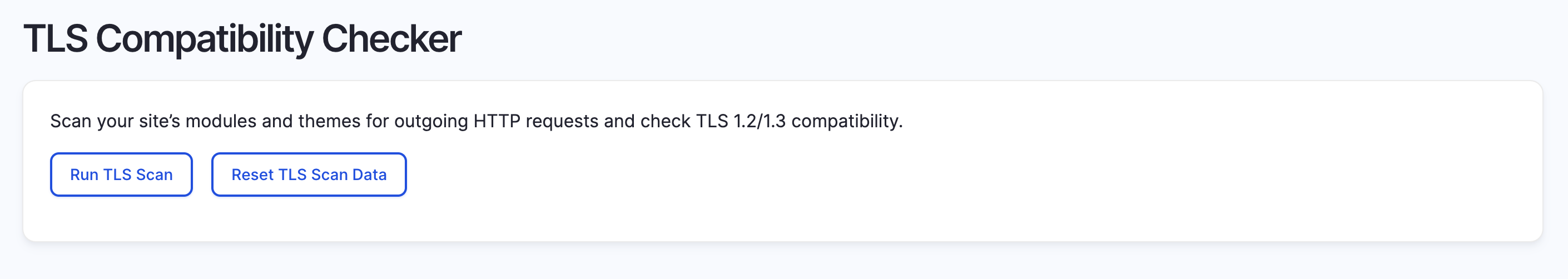 TLS Compatibility Checker scan