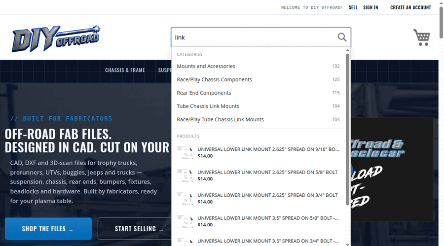 Instant search results page updating live with no reload