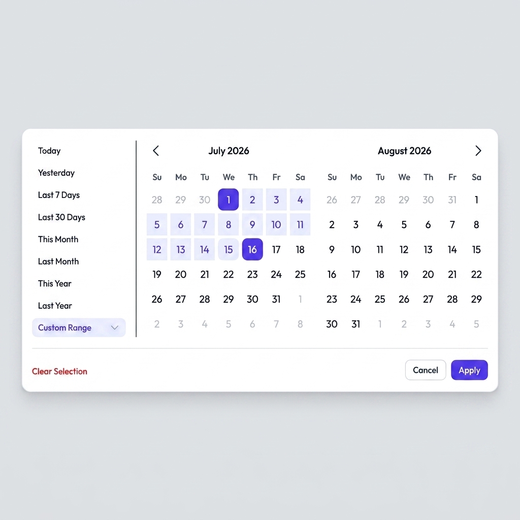 Date Range Picker Preview