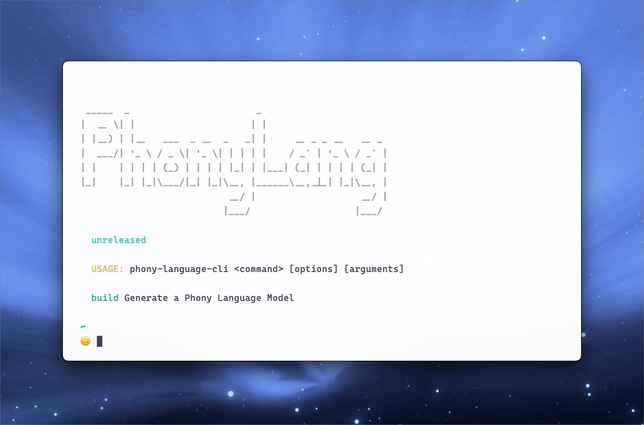 Phony Language CLI - Screenshoot