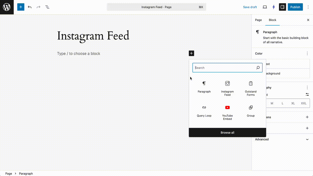 Outstand Instagram Feed