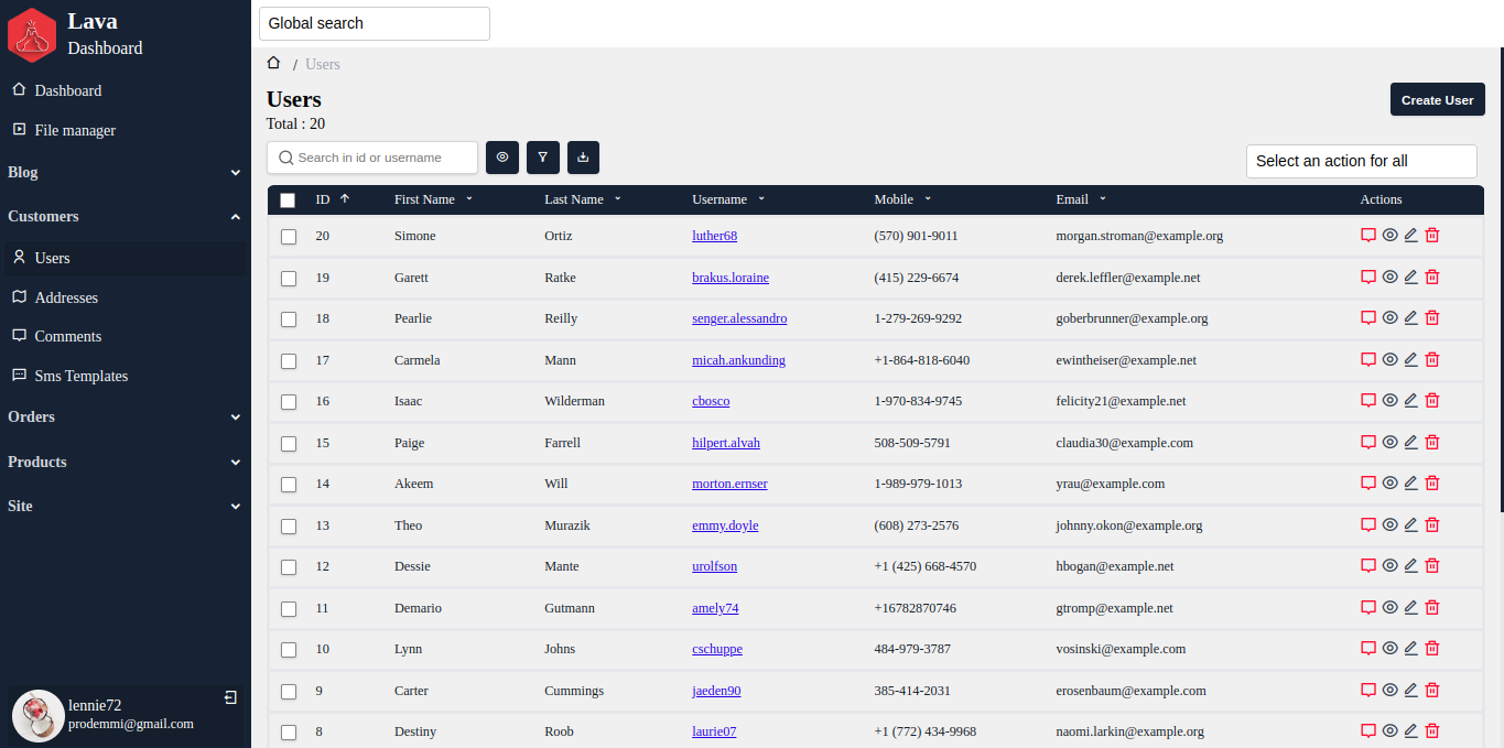 Laravel Lava