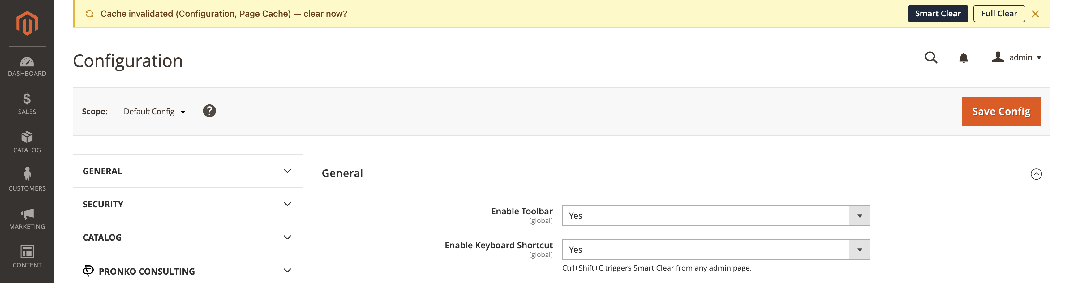Cache Toolbar