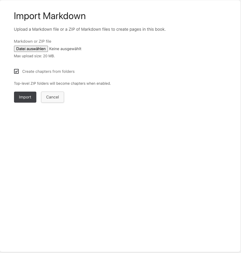 Import form
